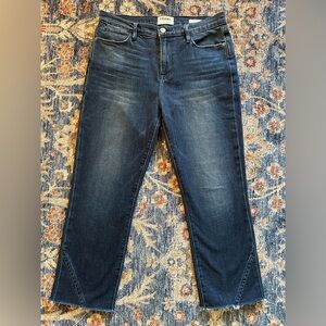 Frame women’s le high straight denim dark wash cropped size 29